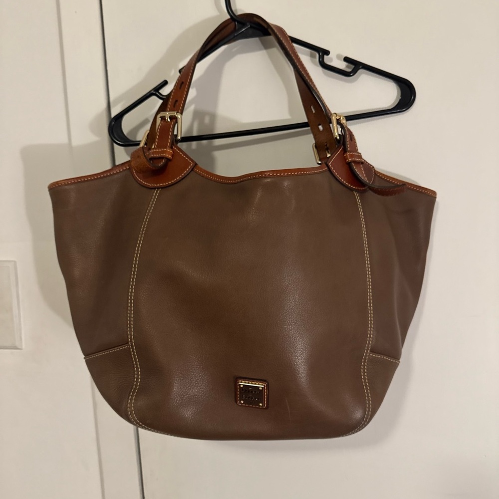 Dooney & Bourke Brown Leather Large Hobo Bag